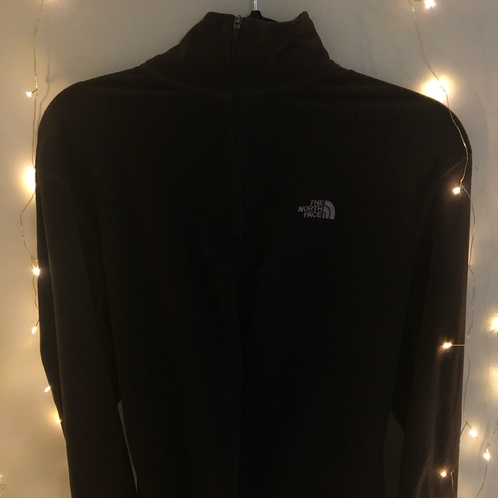 Brown Lightweight North Face Fleece 1/4 Zip